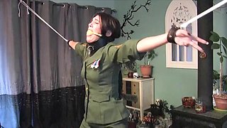 Brunette in Bondage Training
