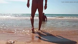 Naked Beach Sex with Big Tits Russian MILF - Outdoor Public Fucking & Voyeur HD