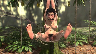 Old Granny Fruit Tree Bondage - Horny & Desperate for Anal