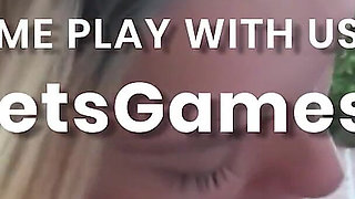 Both Girls Heat Things up in Strip Suck It up Game