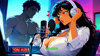 Podcast Host Takes Guest Live on Air - Studio Creampie Hentai - Ai Animation