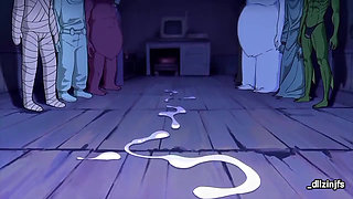 Velma and Daphne being destroyed by monsters