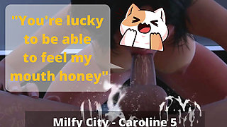 Slapping his dick as a punishment for cuming too soon Milfy City - Caroline - Part 5