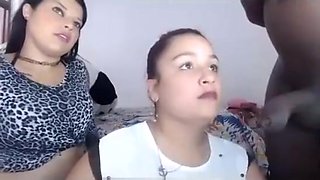 Sucking BBC while sister watch
