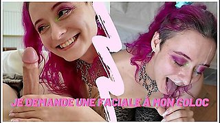Pov French Alt Girl Sucks Her Roomates Cock And Gets A Huge Cum Facial