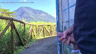 Risky POV Handjob From a Busty Latina in the Park