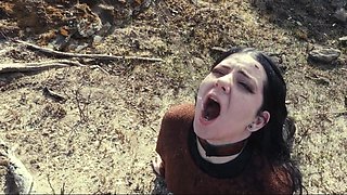 Roadtrip slut gets cock  piss and ass