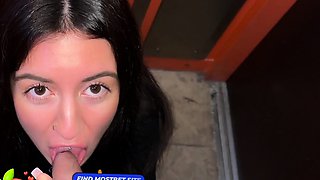 Risky Anal Sex In Elevator After Night Party - Almost Got